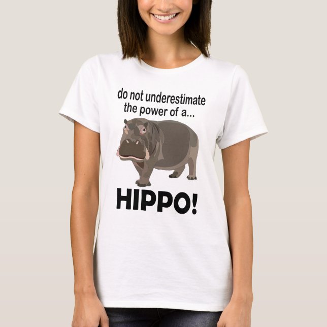 Hippopotame animal drôle Hippo T-shirt (Devant)