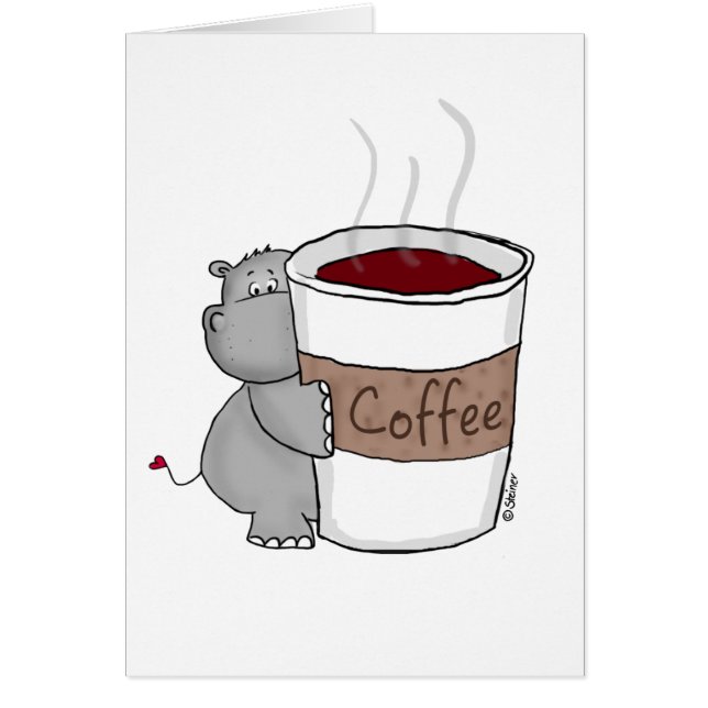 Hippopotame avec du café (Devant)