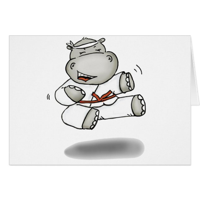 Hippopotame de karaté (Devant horizontal)