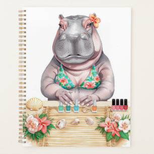 Hippopotame de Spa de Plage en Manucure de Bikini