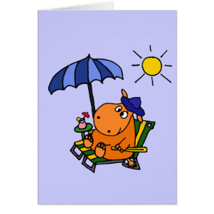 Hippopotame drôle à la plage