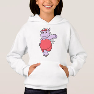 Hippopotame en mariée avec voile et nœud