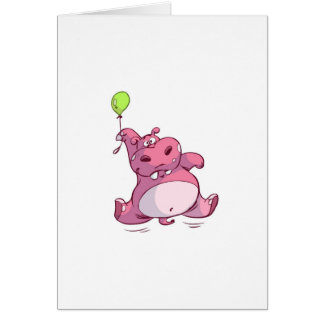 HIPPOPOTAME ROSE MIGNON SUR LE BALLON