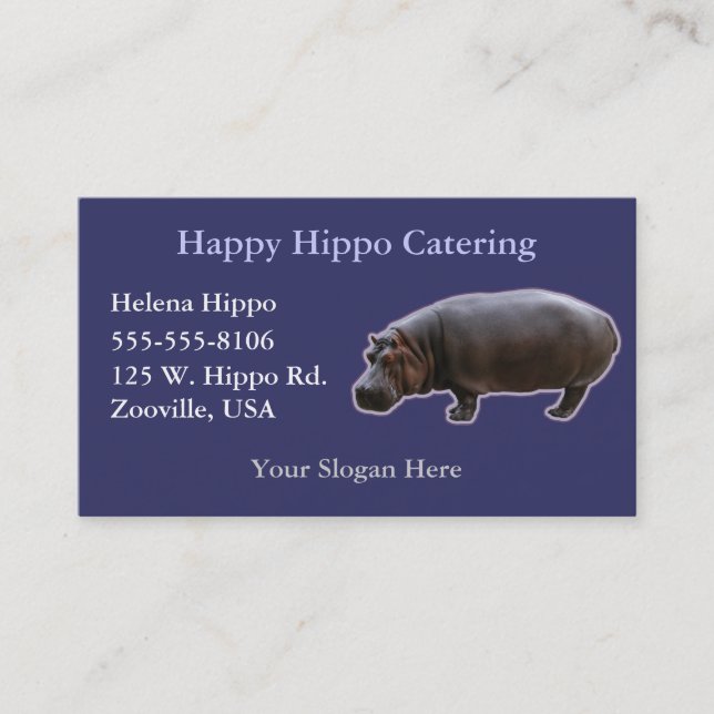 Hippopotamus Cartes de visite (Devant)