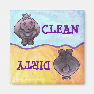 Hippopotamus Sale / Lave-vaisselle propre Magnet