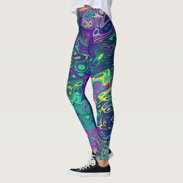 Hippy Dippy Trippy Leggings - Cool (Gauche)