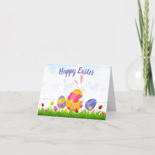 Hippy Hop Small, Carte de vacances pliée de 4 po x