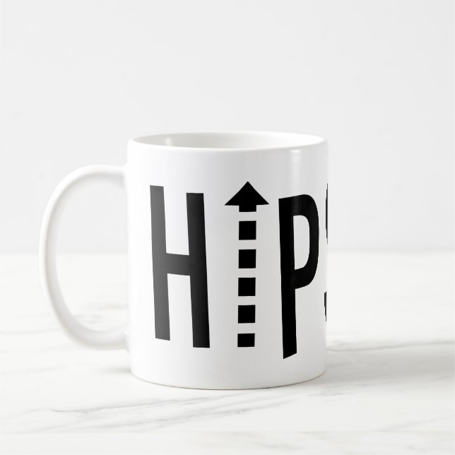 Hipster Black Modern Typography Mug (Gauche)