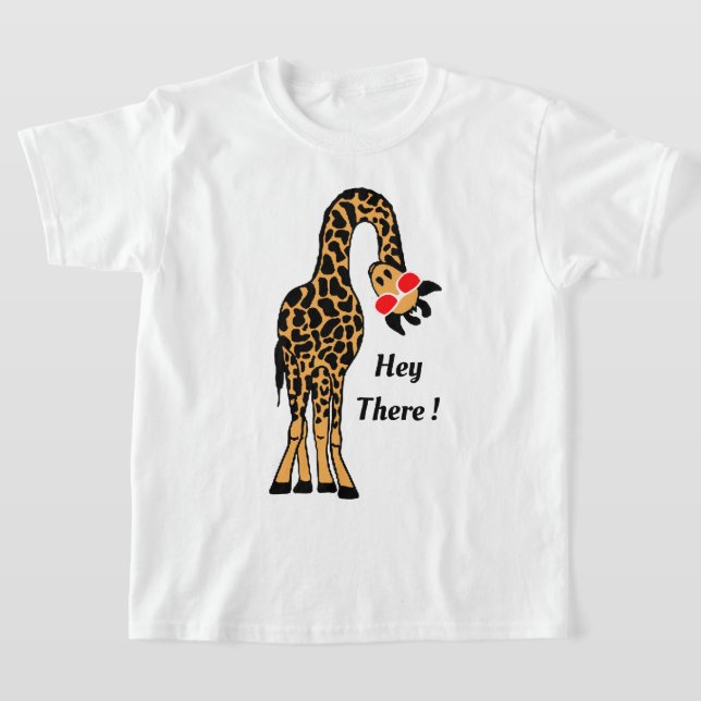 Hipster Hi Custom drôle Giraffe T-shirt design (Poser)