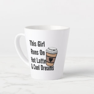 Hipster Hot Latte Cool Dreams Custom Coffee Mug
