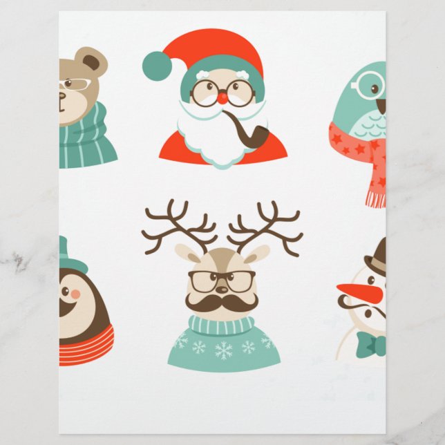 hipster noël père Noël (Devant)