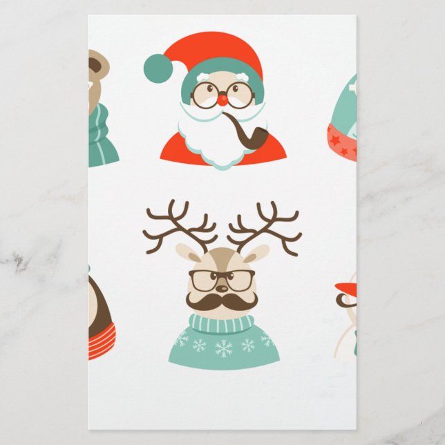 hipster noël père Noël (Devant)