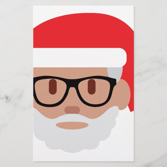 hipster Santa Claus émoji (Devant)