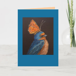 hirondelle avec carte papillon