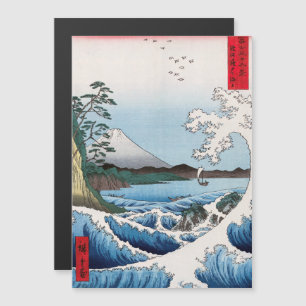 Hiroshige - Mer au large de Satta, Carte magnétiqu