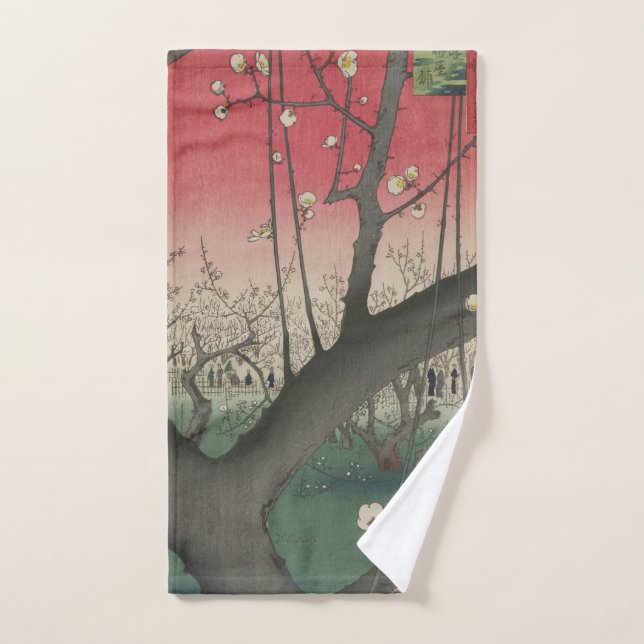 Hiroshige Plum Estate Kameido : Japonais vintage (Serviette à main)
