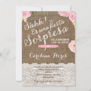 Hispanic Surprise carte invitation pour femme