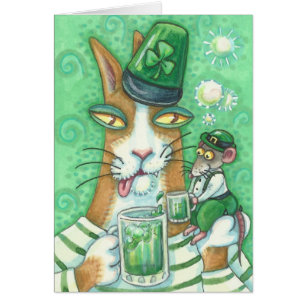 HISS N'FITZ CAT & RAT, CHEERS TO GREEN BEER Blank