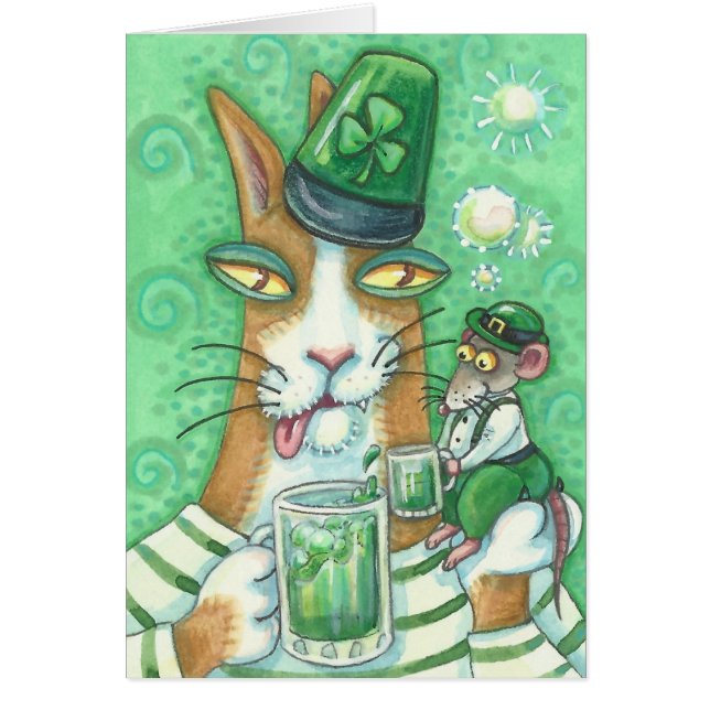 HISS N'FITZ CAT & RAT, CHEERS TO GREEN BEER Blank (Devant)