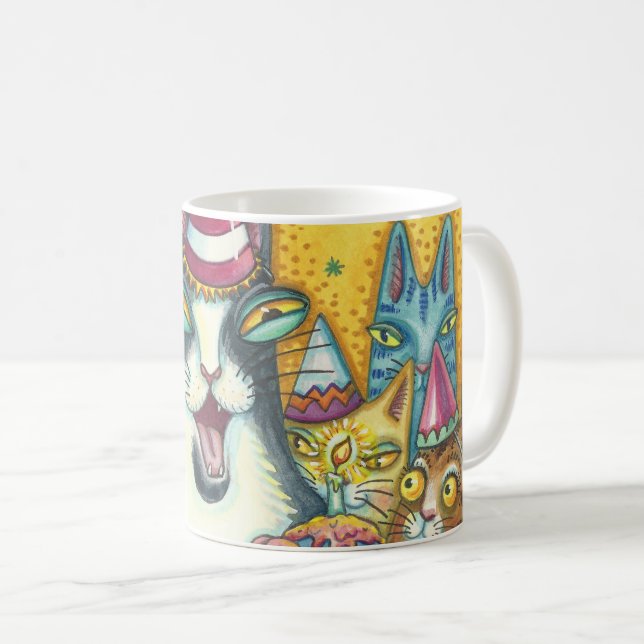 Hiss N'Fitz Cats BIRTHDAY MUG *Personnaliser (Devant droit)