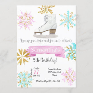 Hissez Skating Birthday Invitation