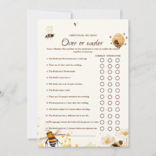 Histoire d'abeille Jeu de carte pour baby shower o
