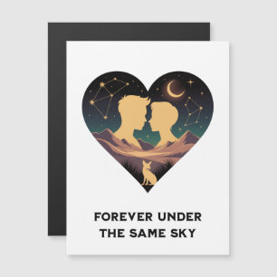 Histoire d'amour cosmique Cœur avec amants et Art 