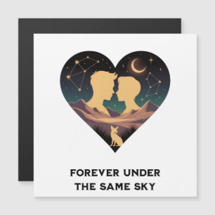 Histoire d'amour cosmique Cœur avec amants et Art 