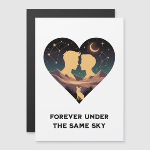 Histoire d'amour cosmique Cœur avec amants et Art 