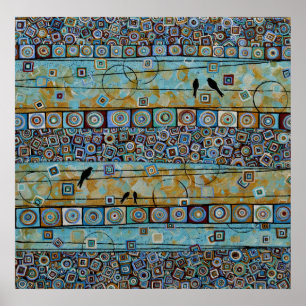 Histoire de deux villes - Poster d'oiseau sur un f