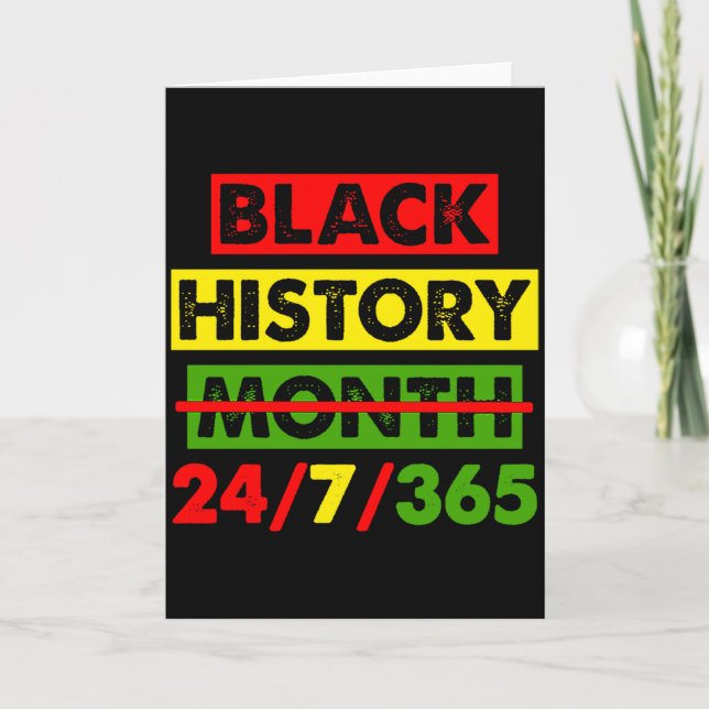 Histoire des Noirs 24 7 365 Afrique Carte Bhm Fier (Devant)
