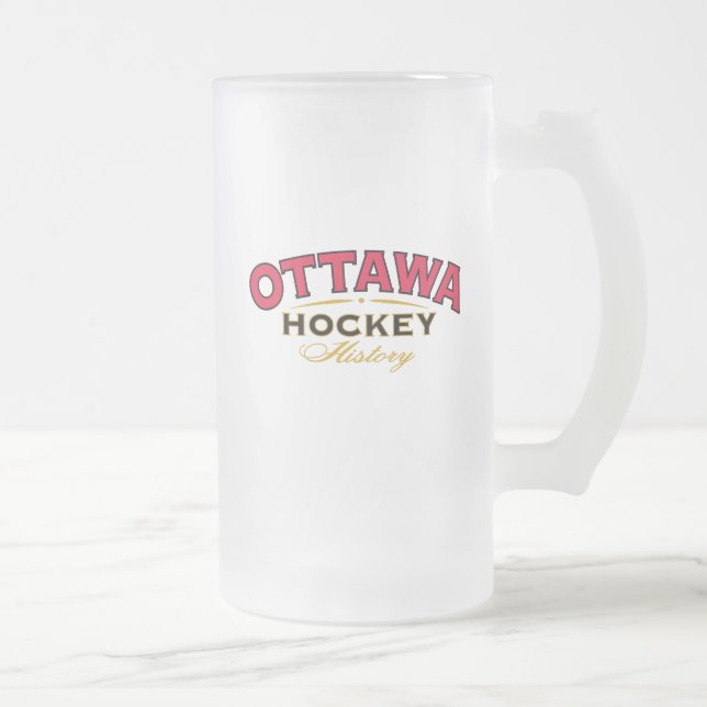 Histoire du hockey d'Ottawa Mug de verre givrée (Droit)