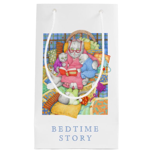 HISTOIRE DU LIT Petit sac cadeau - Blanc (Devant)