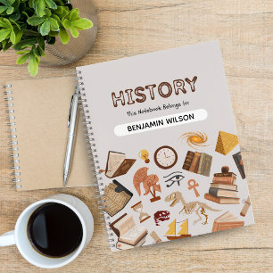 Histoire grise et Brown Carnet spirale - Personnal
