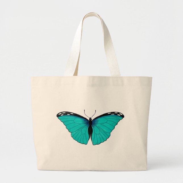 Histoire naturelle Papillon bleu sur le Sac fourre (Devant)