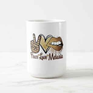 Histoire noire Paix Amour Melanin Morphing Mug