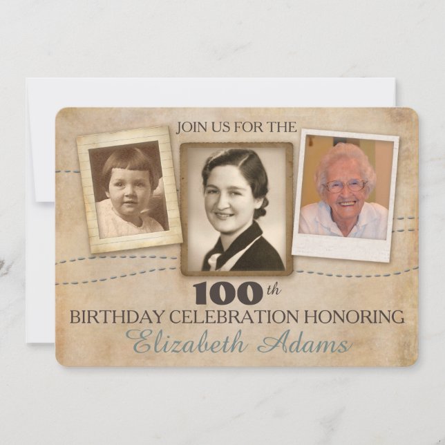 Histoires antiques | Trois photos Invitation d'ann (Devant)