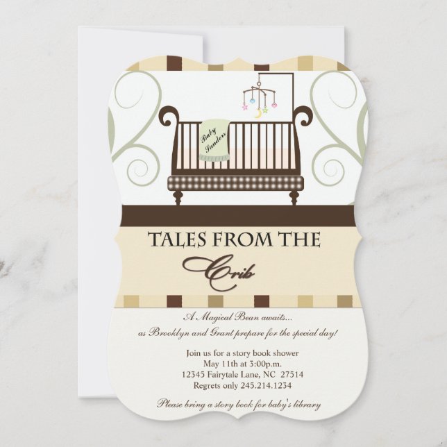 Histoires du livre de Crib Invitation à la douche (Devant)