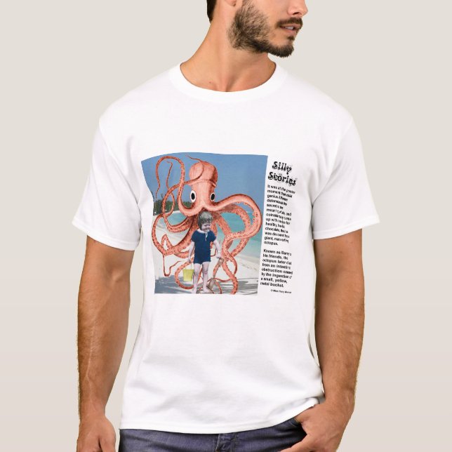 Histoires idiotes : T-shirt Octopus mangeant des h (Devant)