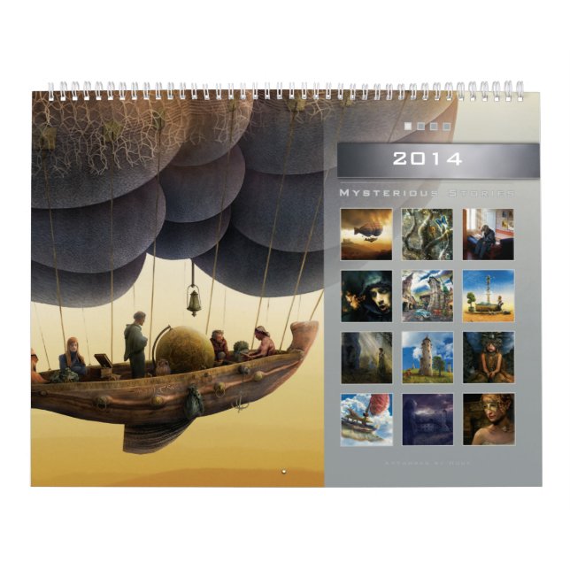 Histoires mystérieuses 2014 (1) - Calendrier mural (Protection)