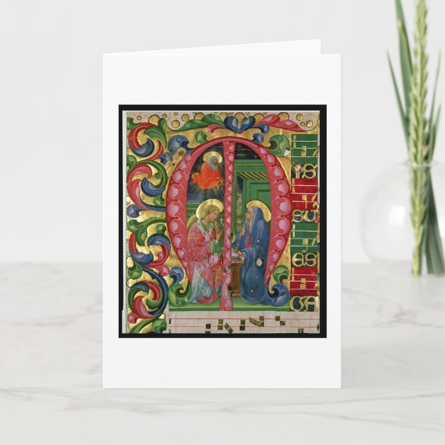 Historiated initial 'M' depicting The Annunciation (Devant)