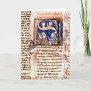 Historiated parafent "S" dépeignant pape Gregory