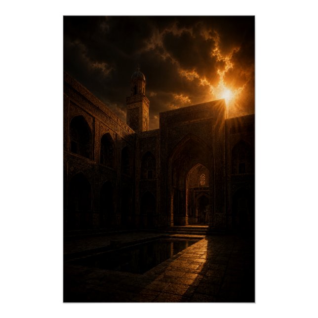 Historic Madrasa Courtyard Poster (Devant)