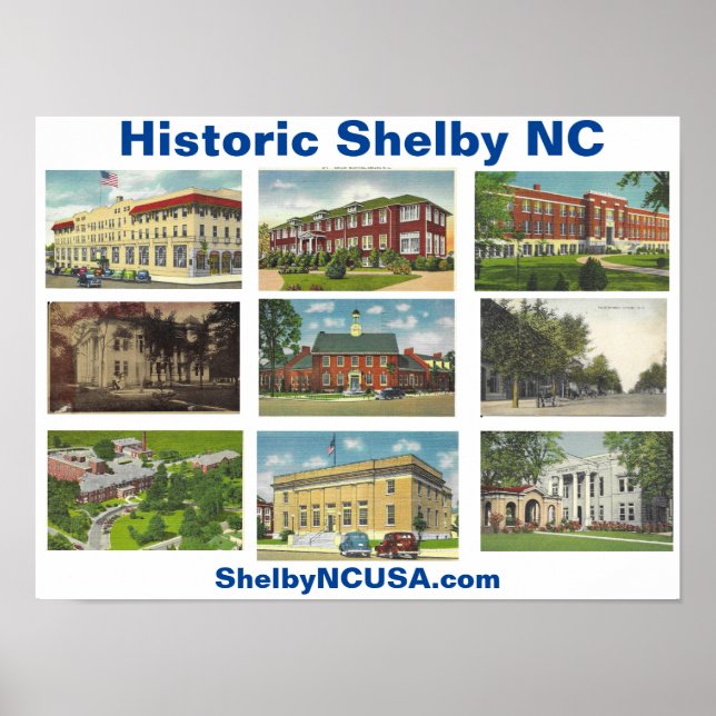 Historic Shelby NC Poster (Devant)