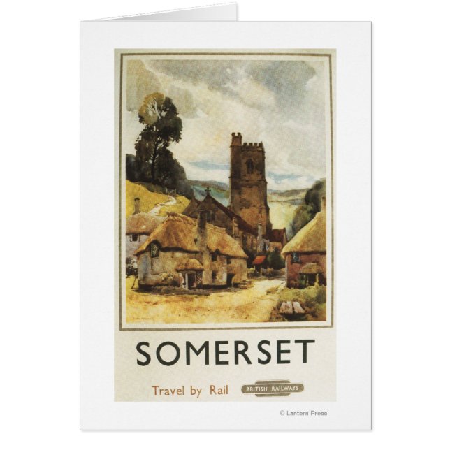 Historic Village Scene British Railway Poster (Devant)