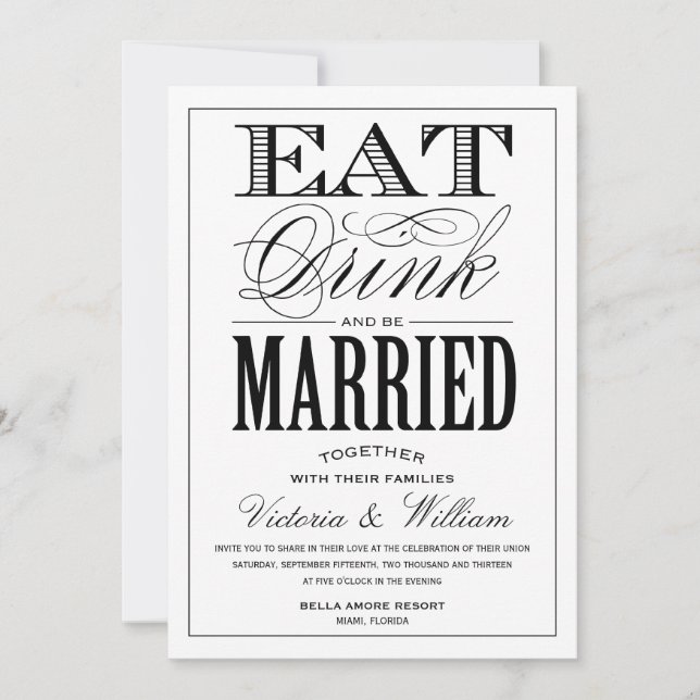 HITER SHIMMER ÉDITION | FAIRE-PART DE MARIAGE 2 (Devant)