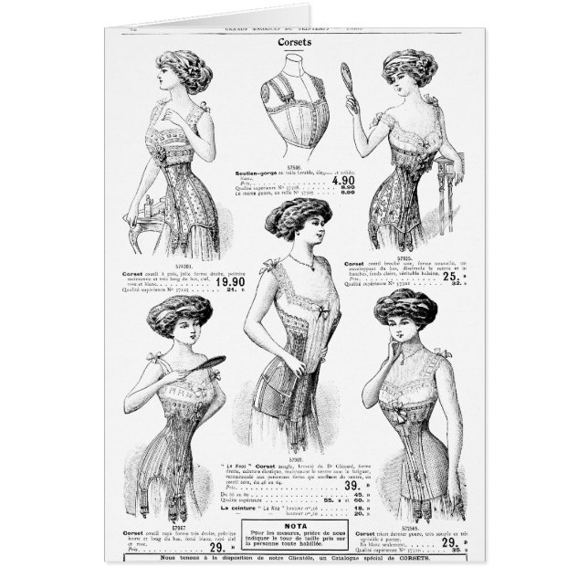 Hiver 1909-1910 de Paris d'annonce de corset (Devant)