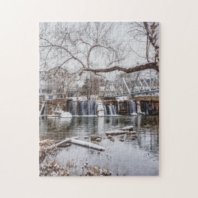 Hiver À Finley Dam Jigsaw Puzzle (Vertical)