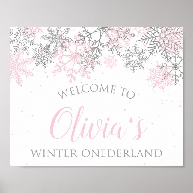 Hiver Affiche de bienvenue ONEderland (Devant)