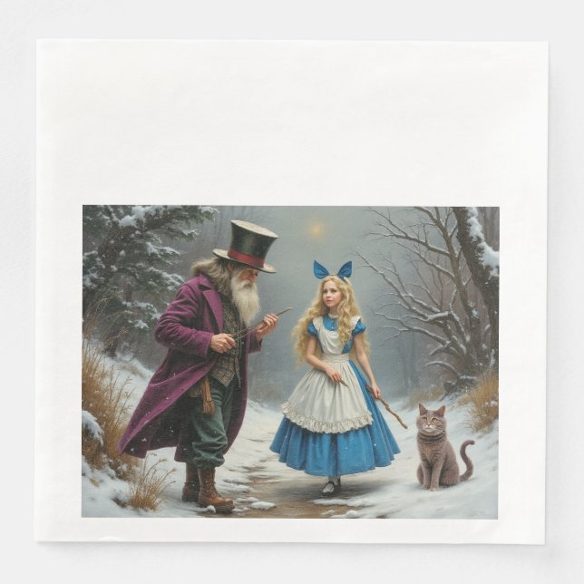 Hiver Alice dîners serviettes en papier (Devant)
